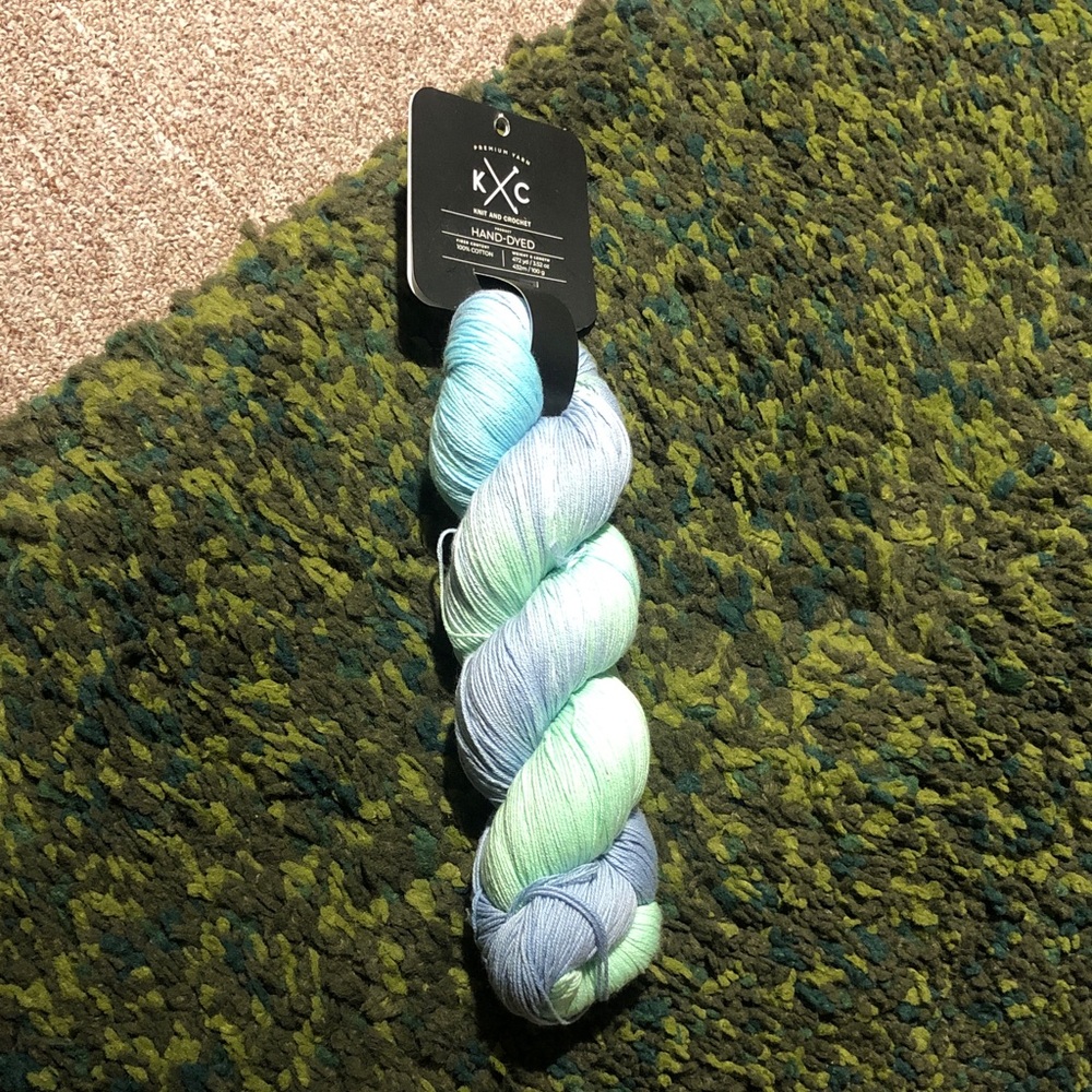 K+C Hand Dyed Yarn in Blue and Green